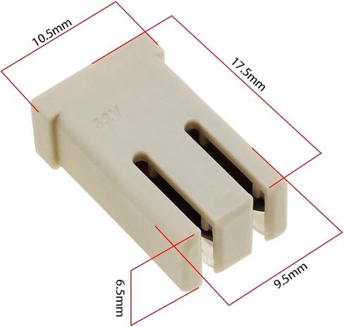 2Pcs 20AMP 32V Slotted Cartridge Fuses Miniature Cartridge with Female Terminals for 2.8 MM Male Terminals for Truck Compatible with Ford JAP in Saudi Arabia