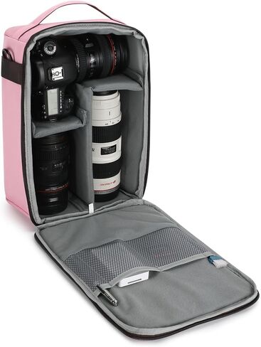 G-raphy Camera Case Large Capacity Camera Insert Bag with Grab Handle and Removal Strap for DSLR SLR Cameras Mirrorless Cameras and Other Photography Accessories (Grey) in Saudi Arabia