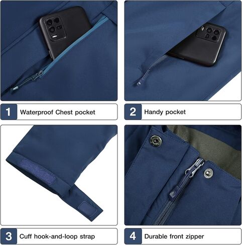 CAMEL CROWN Women's Ski Jacket Waterproof Winter Mountain Coat Warm Fleece Windbreaker Hooded Raincoat Snowboarding Jackets in Kuwait