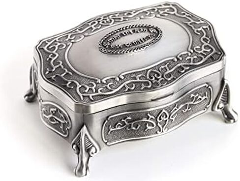 Biddy Murphy Irish Claddagh Pewter Jewelry Box, Love Loyalty Friendship, Made in Ireland in Saudi Arabia