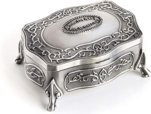Biddy Murphy Irish Claddagh Pewter Jewelry Box, Love Loyalty Friendship, Made in Ireland in Saudi Arabia