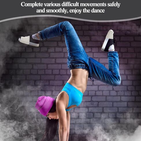 Geyoga 2 Pairs Pack Over Sneaker Dance Socks Rose Red Purple Shoe Socks Dance Shoe Covers Shoe Sliders for Dancing Dance Socks for Smooth Floors Women Men Dancers Exercise in Saudi Arabia