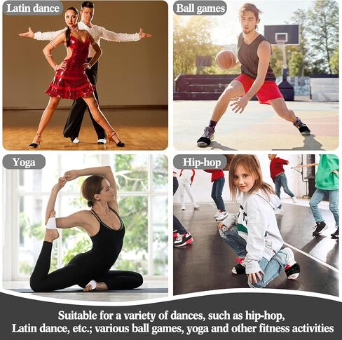 Geyoga 2 Pairs Pack Over Sneaker Dance Socks Rose Red Purple Shoe Socks Dance Shoe Covers Shoe Sliders for Dancing Dance Socks for Smooth Floors Women Men Dancers Exercise in Saudi Arabia