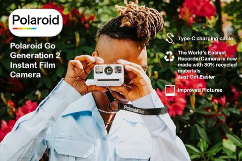 مجموعة كاميرا Polaroid Go Generation 2 للأفلام الفورية مع فيلم Polaroid GO الملون، وحزمة مزدوجة وألبوم صور لمطبوعات Instax + القماش (4 قطع) (أبيض) in Kuwait