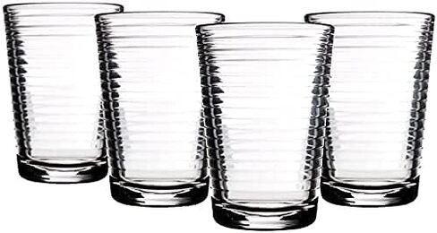 Glaver's Drinking Glasses Set of 10 Highball Glass Cups, Premium Quality 17 Oz. Coolers, Ribbed Glassware. Ideal for Water, Juice, Cocktails, and Iced Tea. Dishwasher Safe. in Saudi Arabia