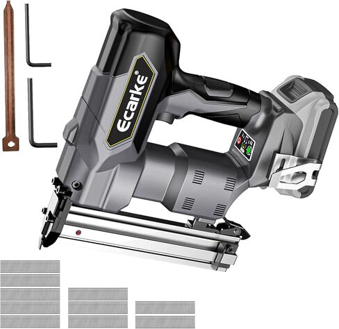 مسامير براد الطاقة اللاسلكية لبطارية ديوالت 20 فولت، مسدس مسامير تأطير احترافي عالي التحمل من Ecarke، أدوات نقاط الأظافر لقطع العمل الخشبية لأصحاب الأعمال اليدوية (رمادي) in Kuwait