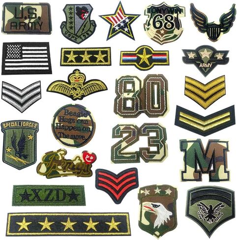 15 Pieces Camping Theme Iron On Patches, Iron On Patches for Clothing Jackets Backpacks Jeans, Each Embroidered Patch is Durable and Sticks for Pants Hats All Fabric in Kuwait