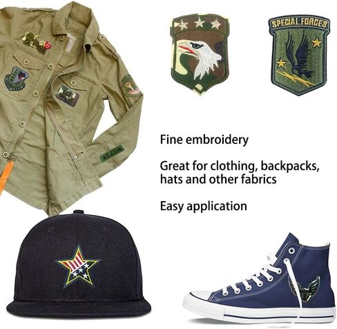 15 Pieces Camping Theme Iron On Patches, Iron On Patches for Clothing Jackets Backpacks Jeans, Each Embroidered Patch is Durable and Sticks for Pants Hats All Fabric in Kuwait