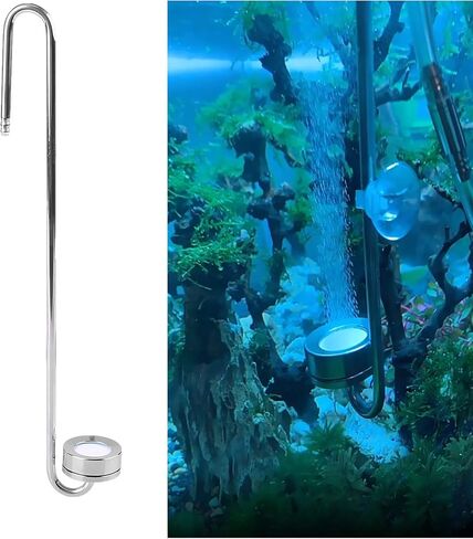 Zerone Co2 Diffuser، الفولاذ المقاوم للصدأ ثاني أكسيد الكربون الناشر خزان الأسماك لوازم معدات حوض السمك (L (300mm)) in Kuwait
