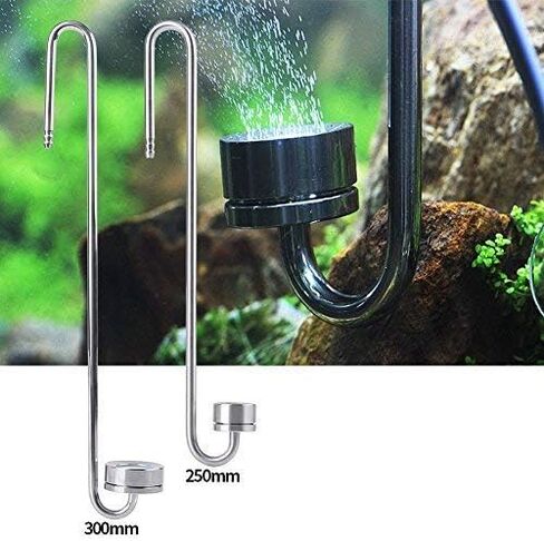 Zerone Co2 Diffuser، الفولاذ المقاوم للصدأ ثاني أكسيد الكربون الناشر خزان الأسماك لوازم معدات حوض السمك (L (300mm)) in Kuwait