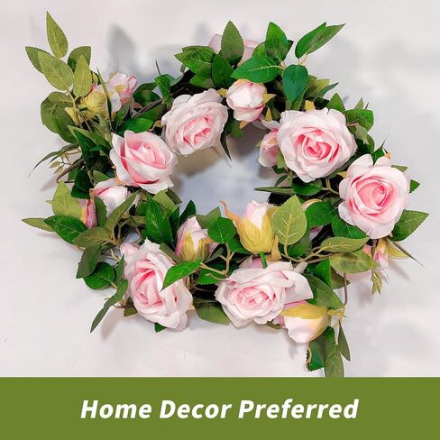 Realistic Artificial Rose Vine for Indoor Outdoor Wall Home Room Garden Wedding Summer Porch Terrace Balcony Decor Garland Artificial Hanging Flower(red) in Saudi Arabia