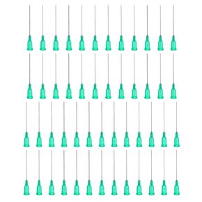 PATIKIL Blunt Tip Dispensing Needles with Bent Blunt Needle, 50 Pcs 1 Inch 25G Industrial Liquid Dispenser Needle for Refilling Liquid Ink Adhesive Glue, Red