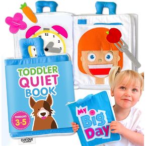 Curious Columbus Quiet Book. Away We Go Activity Busy Book. Montessori Toy for Toddlers. Educational Toy for Toddlers, Preschool and Early Learning. Toddler Airplane Travel Essentials Travel Toys