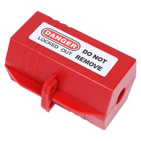 Red Plug Lock for Lockout Tagout, Electrical Plug Lock with 2 Locking Holes-EPL01