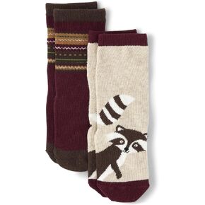 Gymboree,and Toddler 2-Pack Crew Socks,Reindeer Friends,4T-5T