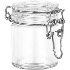 Hammont Clamp Jar Shaped Acrylic Candy Boxes - 6 Pack - 1.72"x2.4" - Perfect for Weddings, Birthdays, Party Favors and Gifts | Designer Cute Clear Lucite Plastic Treat Containers