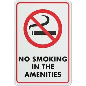No Skateboarding Smoking Drinking Dog Sign Funny Decor For House Door Office Business Yard,Metal Aluminum Rust Free Sign - 12"" X 8"", Pre-Drilled Holes, Weather Resistant