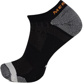 Merrell Adult's Trail Running Lightweight Socks-Unisex Anti-Slip Heel and Breathable Mesh Zones, Violet, S/M (Men's 5-8.5 / Women's 5-9.5)