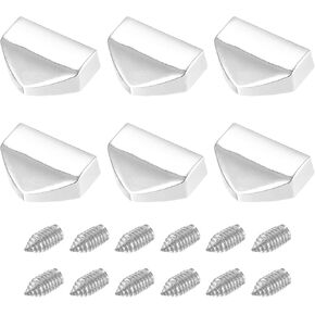 HARFINGTON Zipper Tail Clip, 6 Pcs Zinc Alloy Zipper Buckle Tails Stopper End Tips for Leather Sewing DIY Accessories (0.75 Inch, Black)