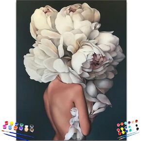 Essenburg Paint by Numbers Kit Nude Couple 16x20 DIY Oil Digital Acrylic Painting Paint by Number for Adults, Paint by Numbers for Adults Beginner Drawing Paintwork Canvas Oil Painting (Couple1)
