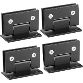 KEILEOHO 2 قطعة مفصلات أبواب زجاجية، مفصلات باب دش من الفولاذ المقاوم للصدأ مع أدوات تركيب للحمام، الخزانة، العرض، فتح وإغلاق 90 درجة in Kuwait