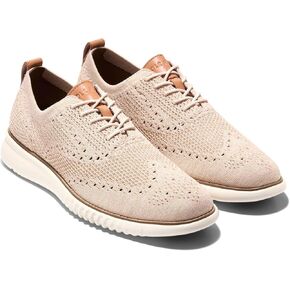 Cole Haan Men's 2.Zerogrand Stitchlite Oxford, Silver Lining/Sesame, 14