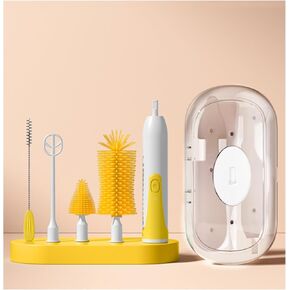 Rechargeable Electric Bottle Brush Set with Automatic Electric Bottle Brush Cleaner and Spin Multi-Purpose Brushes,Mixer,Suitable for Baby Bottle Brush, Dish Scrub Brush,Toilet Brush,Green