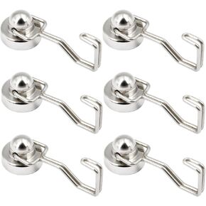 Heavy Duty Magnet Hooks for Cruise Cabin,Perfect Useful Strong Magnetic Ceiling Hooks,Magnetic Hanger for Cabins,Fridge,Grill(Pack of 10)