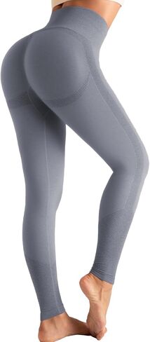 OUDOTA Workout Leggings for Women Tummy Control Seamless Scrunch Leggings High Waist Butt Lifting Gym Fitness Active Pants in Saudi Arabia