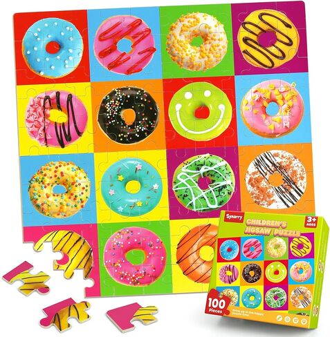SYNARRY 6 Pack Wooden Jigsaw Puzzles for Kids Ages 2-5 Years Old, 9 Pieces Toddlers Animal Puzzles, Educational Preschool Learning Toys for Children Boys and Girls, Best Kids Puzzle Toys & Gifts in Kuwait