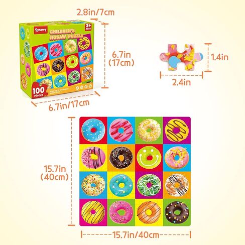 SYNARRY 6 Pack Wooden Jigsaw Puzzles for Kids Ages 2-5 Years Old, 9 Pieces Toddlers Animal Puzzles, Educational Preschool Learning Toys for Children Boys and Girls, Best Kids Puzzle Toys & Gifts in Kuwait