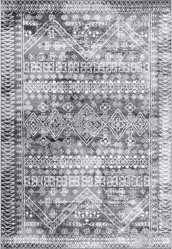 nuLOOM Transitional Moroccan Frances Area Rug, 5' x 8', Grey in Saudi Arabia
