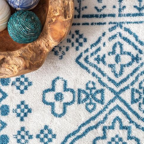 nuLOOM Transitional Moroccan Frances Area Rug, 5' x 8', Grey in Saudi Arabia