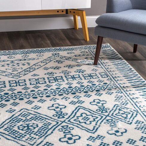 nuLOOM Transitional Moroccan Frances Area Rug, 5' x 8', Grey in Saudi Arabia