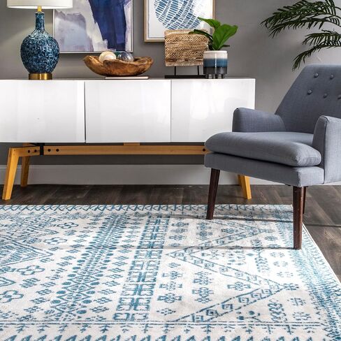 nuLOOM Transitional Moroccan Frances Area Rug, 5' x 8', Grey in Saudi Arabia