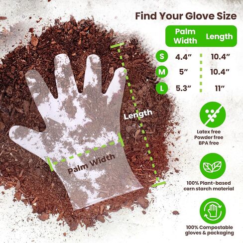 Fit Meal Prep 100/200 / 600/2000 Pack Compostable Food Prep Gloves Biodegradable Gloves, Cooking Gloves Food Safe Gloves in Saudi Arabia