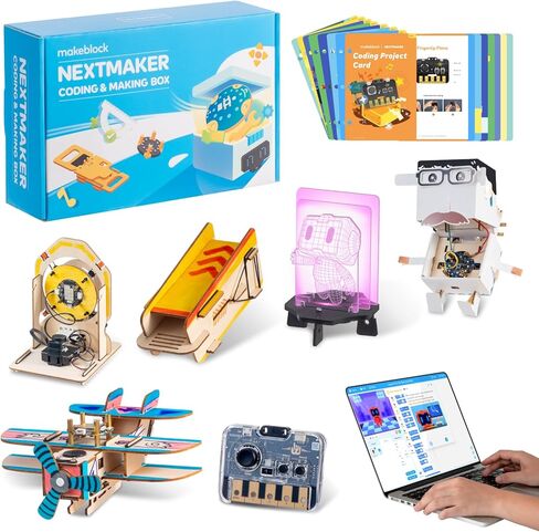 مجموعة أدوات الترميز 6 في 1 من Makeblock Nextmaker، مجموعات العلوم والتكنولوجيا والهندسة والرياضيات للأطفال الذين تتراوح أعمارهم بين 8 و10 سنوات، والبرمجة للأطفال مع دورات مجانية عبر الإنترنت، ومشاريع العلوم والتكنولوجيا والهندسة والرياضيات للأطفال الذين  in Kuwait