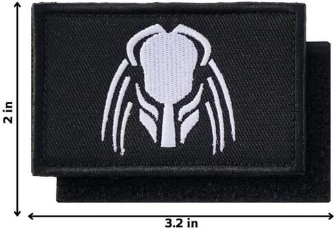 Predator Embroidered Tactical Patch with Hook and Loop Military Army Hunter Backpacks Outdoor (Black) in Kuwait
