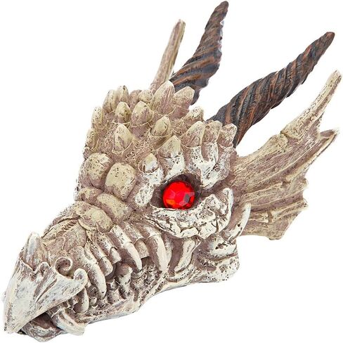 ديكور حوض السمك Penn-Plax Deco-Replicas Dragon Skull Gazer - آمن لخزانات أسماك المياه العذبة والمياه المالحة - صغير in Saudi Arabia
