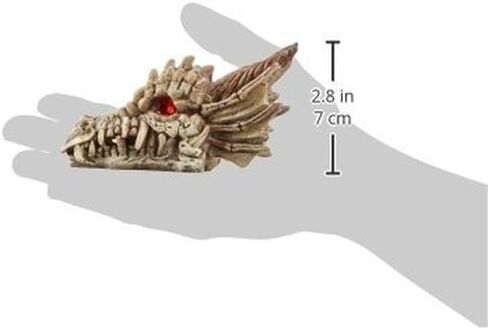 ديكور حوض السمك Penn-Plax Deco-Replicas Dragon Skull Gazer - آمن لخزانات أسماك المياه العذبة والمياه المالحة - صغير in Saudi Arabia