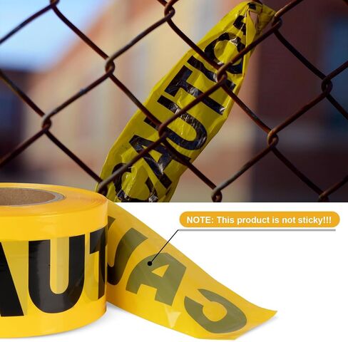 Yellow Caution Tape Roll, CARGEN Crime Scene Barricade Safety Warning Tapes for Bloody, Spy, Caution Birthday, Crime Scene Props or Yellow Funny Halloween Party Decor Decorations, 3 Inch x 328 Feet in Saudi Arabia