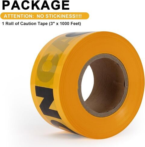 Yellow Caution Tape Roll, CARGEN Crime Scene Barricade Safety Warning Tapes for Bloody, Spy, Caution Birthday, Crime Scene Props or Yellow Funny Halloween Party Decor Decorations, 3 Inch x 328 Feet in Saudi Arabia