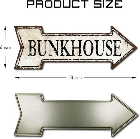 Mukuko Outhouse Arrow Tin Metal Sign مضحك مطعم حانة أو بار جدار ديكور 6 "× 18" in Kuwait