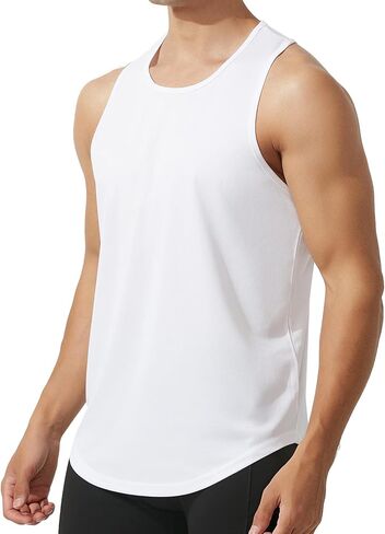 Wowcarbazole Men's Workout Tank Tops Quick Dry Gym Tees Bodybuilding Training Fitness Sleeveless Muscle Tank Shirts in Saudi Arabia