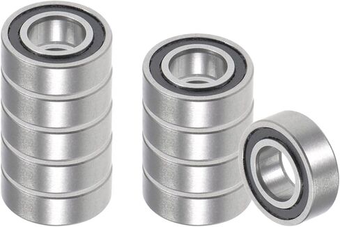 10pcs Deep Groove Ball Bearings - [1/2 Inch x 3/4 Inch x 5/32 Inch] Chrome Steel Balls for Motors Machine Tool Gearboxes Bearing Use, Double Seal ABEC3 in Saudi Arabia