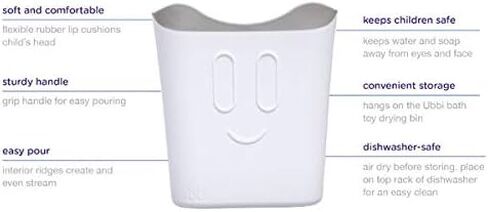 سجادة حمام أوبي ستينغراي للطفل، غير قابلة للانزلاق، أكواب شفط قوية، أساسيات وقت حوض استحمام الطفل، رمادي in Kuwait