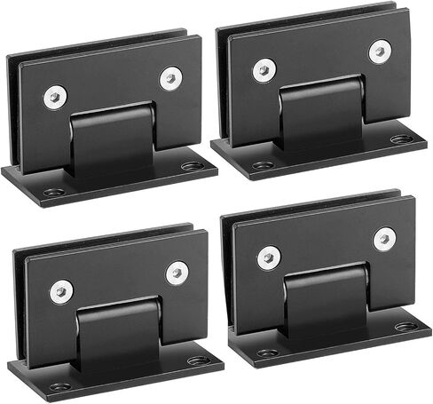 KEILEOHO 2 PCS Glass Door Hinges, Stainless Steel Shower Door Hinges with Mounting Hardware for Bathroom, Cabinet, Showcase, 90 Degree Opening & Closing in Kuwait