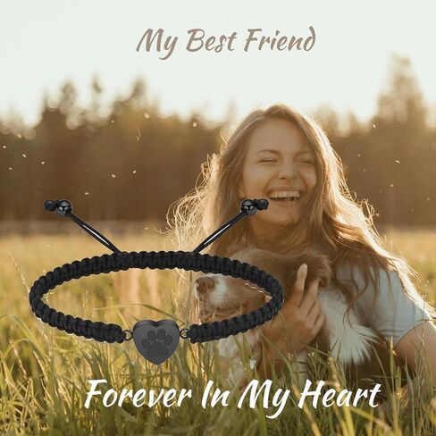 zeqingjw Urn Bracelet for Pets Ashes Heart Cremation Bangle Bracelet Pet Cremation Jewelry for Ashes for Dog/Cat Paw Print Memorial Keepsake Ash Jewelry for Men Women in Saudi Arabia