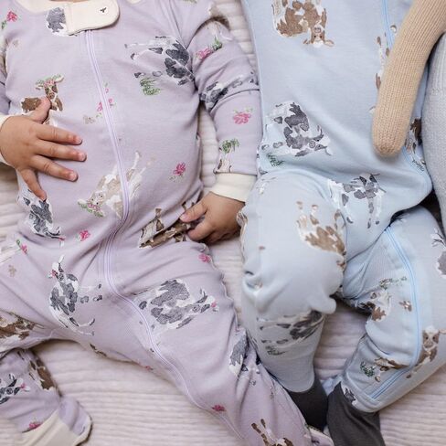 Burt's Bees Baby Baby Girls' Unisex Pajamas, Zip-Front Non-Slip Footed Sleeper Pjs, Organic Cotton in Saudi Arabia