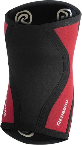 Rehband Knee Sleeve 3mm Neoprene, Lightweight Knee Brace for Endurance and Ball Sports, Unisex Compression Starter Knee-Sleeves, Breathable Running Knee Support, Colour:Black - 1 Pair, Size:Large in Saudi Arabia